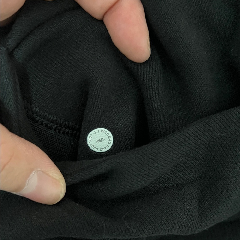 Lululemon Scuba Oversized 1/2 Zip Hoodie Black - Picture 2 of 2
